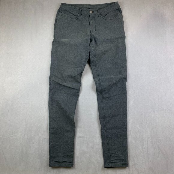 Lululemon Mens 31 Gray Heathered Chino ABC Pant Skinny Tech Canvas Tapered 31x34 - Picture 1 of 10